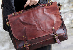 Handmade messenger bag briefcase satchel purse leather crossbody bag  shoulder bag women