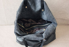 Handmade Vintage Leather Oversize Tote Bag Shoulder Bag Handbag For Women - EverHandmade