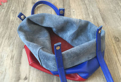 Stylish Leather Bag Handmade Assorted Colors Tote Bag Shoulder Bag Handbags For Women