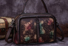 Vintage Leather Handbag Tassel Shoulder Bag Crossbody Bag Purses For Women