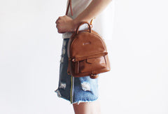 Mini Leather Backpacks Purse for Women Travel Backpacks for Women
