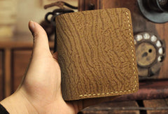 Handmade billfold leather wallet purse leather billfold wallet for men women