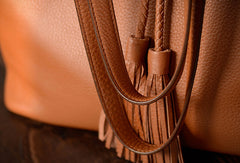 Handmade Genuine Leather Handbag Tote Bag Shopper Bag Shoulder Bag Purse For Women - EverHandmade