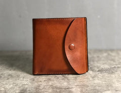 Handmade Genuine Leather Mens Cool Slim Leather Billfold Wallet Men billfold Wallets Bifold for Men