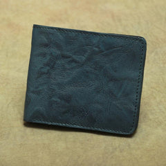 Vintage Brown Leather Men's Bifold Small Wallet Black Slim Vertical billfold Wallet For Men