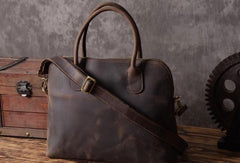 Vintage leather mens Briefcase vintage laptops Briefcase Business Briefcases - EverHandmade
