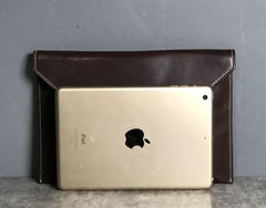 Genuine Leather Mens Clutch Cool Slim Wallet Zipper Clutch Wristlet Wallet for Men