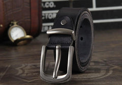 Genuine Leather Punk Rock Biker Trucker Mens Belt Men Black Coffee Belt for Men