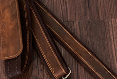 Vintage Brown Leather Briefcase Business Bag Work Bag Work HandBag For Men