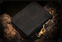 Handmade Leather Small Tooled Mens Cool billfold Wallet Chain Wallets Biker Wallet for Men