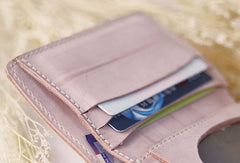 Handmade leather braided personalized custom clutch purse billfold triple wallet purse clutch women