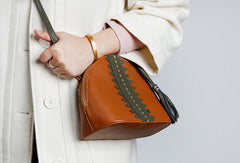 Genuine Leather Cute Crossbody Bag Shell Tassels Clutch Wallet Shoulder Bag Women Leather Purse