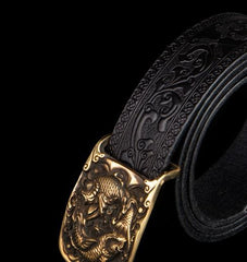 Handmade Black Leather Cool Mens Belts Leather Men Belts for Men