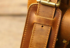 Genuine Leather Mens Messenger Bag Sling Bag Crossbody Bag Travel Bag Hiking Bag for men