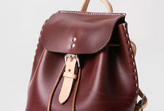 Handmade Leather backpack shoulder white purse for women leather shoulder bag - EverHandmade