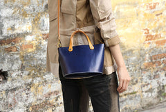 Handmade Leather Bucket Bag Purse Bucket Handbags Shoulder Bag for Women - EverHandmade