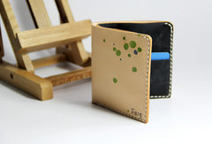 Handmade custom personalized billfold  hand painted leather bifold wallet for women/lady girl - EverHandmade
