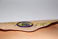 Handmade custom hand painted  leather clutch long wallet for women/lady girl