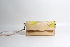 Handmade custom personalized vintage leather clutch long wallet for women/lady girl - EverHandmade