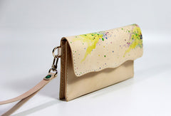 Handmade custom personalized vintage leather clutch long wallet for women/lady girl - EverHandmade