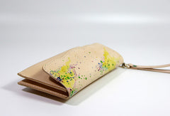 Handmade custom personalized vintage leather clutch long wallet for women/lady girl - EverHandmade