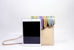Handmade vintage custom hand painted leather small shoulder bag /handbag for women - EverHandmade