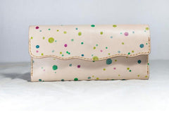 Handmade custom personalized vintage leather clutch long wallet for women/lady girl