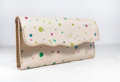 Handmade custom personalized vintage leather clutch long wallet for women/lady girl