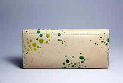 Handmade custom personalized vintage leather clutch long wallet for women/lady girl