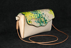 Handmade vintage leather clutch long wallet crossbody shoulder bag for women/lady girl - EverHandmade
