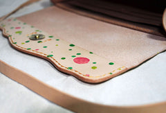 Handmade custom leather crossbody Satchel bag shoulder bag for women girl lady