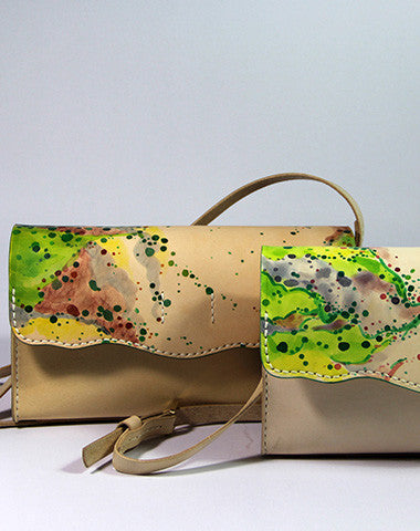 Handmade custom leather crossbody Satchel bag shoulder bag for women girl lady - EverHandmade