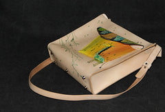 Handmade vintage leather large Satchel bag crossbody shoulder bag /handbag for women