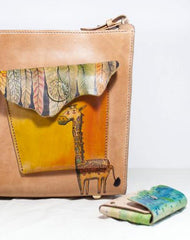 Handmade vintage leather large Satchel bag crossbody shoulder bag /handbag for women