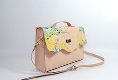 Handmade vintage custom leather large Satchel bag shoulder bag /handbag for women