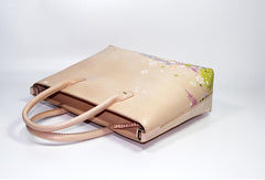Handmade vintage large personalized leather big tote bag handbag for women girl lady - EverHandmade