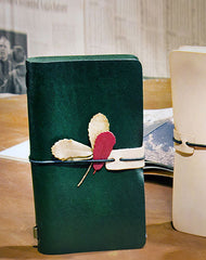 Handmade vintage leather notebook travel book diary journal