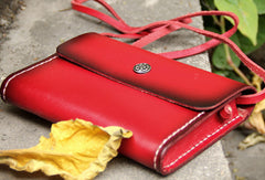 Handmade vintage leather phone cute small crossbody Shoulder Bag for girl women - EverHandmade