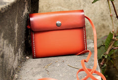 Handmade vintage leather phone cute small crossbody Shoulder Bag for girl women - EverHandmade