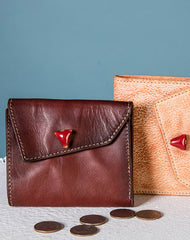 Handmade Genuine Leather Wallet billfold Leather Wallet Slim Bifold Wallet Bag For Women - EverHandmade