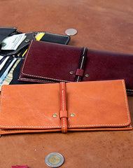 Genuine Leather Wallet Long Leather Wallet Befold Wallet For Men Women - EverHandmade