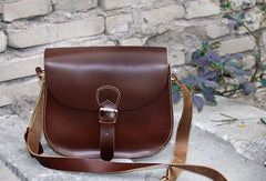 Handmade womens vintage leather crossbody bag  Shoulder Bag for women