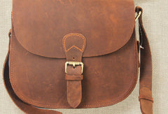 Handmade womens vintage leather crossbody bag  Shoulder Bag for women