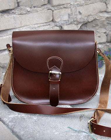 Handmade womens vintage leather crossbody bag  Shoulder Bag for women - EverHandmade