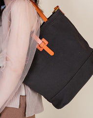Handmade Genuine Leather Canvas Handbag Tote Shopper Bag Purse Handbag Shoulder Bag Purse For Women - EverHandmade