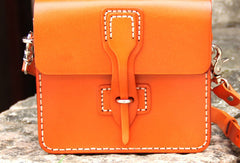 Handmade vintage leather messenger crossbody Shoulder Bag for girl women lady - EverHandmade