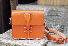 Handmade vintage leather messenger crossbody Shoulder Bag for girl women lady - EverHandmade