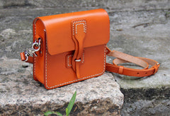 Handmade vintage leather messenger crossbody Shoulder Bag for girl women lady - EverHandmade