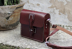 Handmade vintage leather messenger crossbody Shoulder Bag for girl women lady - EverHandmade