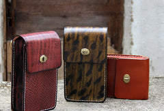 Handmade vintage rustic cute leather crossbody phone Shoulder Bag for girl women - EverHandmade